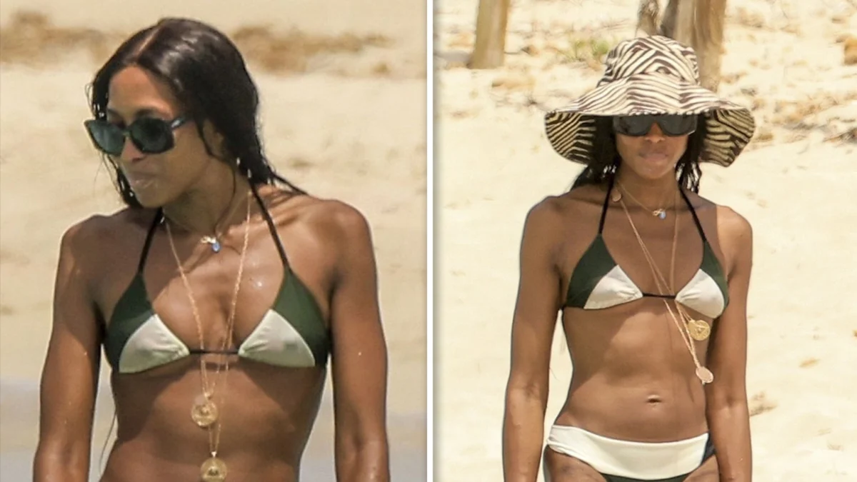 Naomi Campbell Still Sizzling in a Teeny Bikini at 56!!!