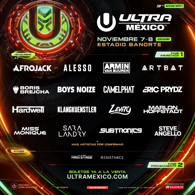 Ultra México 2026 Confirms Monumental Return with Stellar First Lineup Phase and New Venue