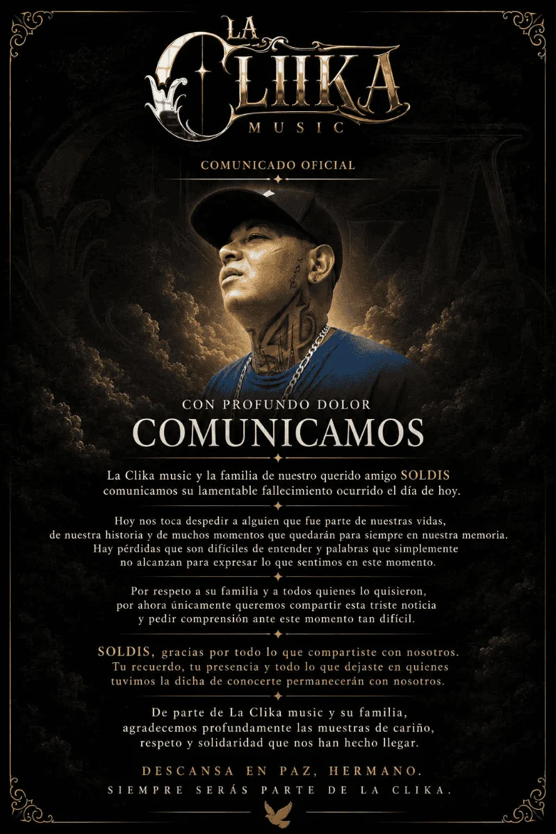 Rapper Soldis C4 Confirmed Dead Amidst Unconfirmed Reports of Fatal Armed Attack in Guadalajara