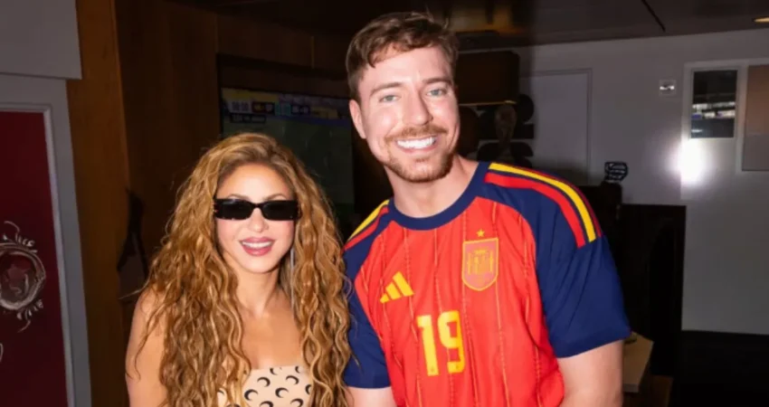 Shakira Proposes Building Schools in Colombia to MrBeast During World Cup Final